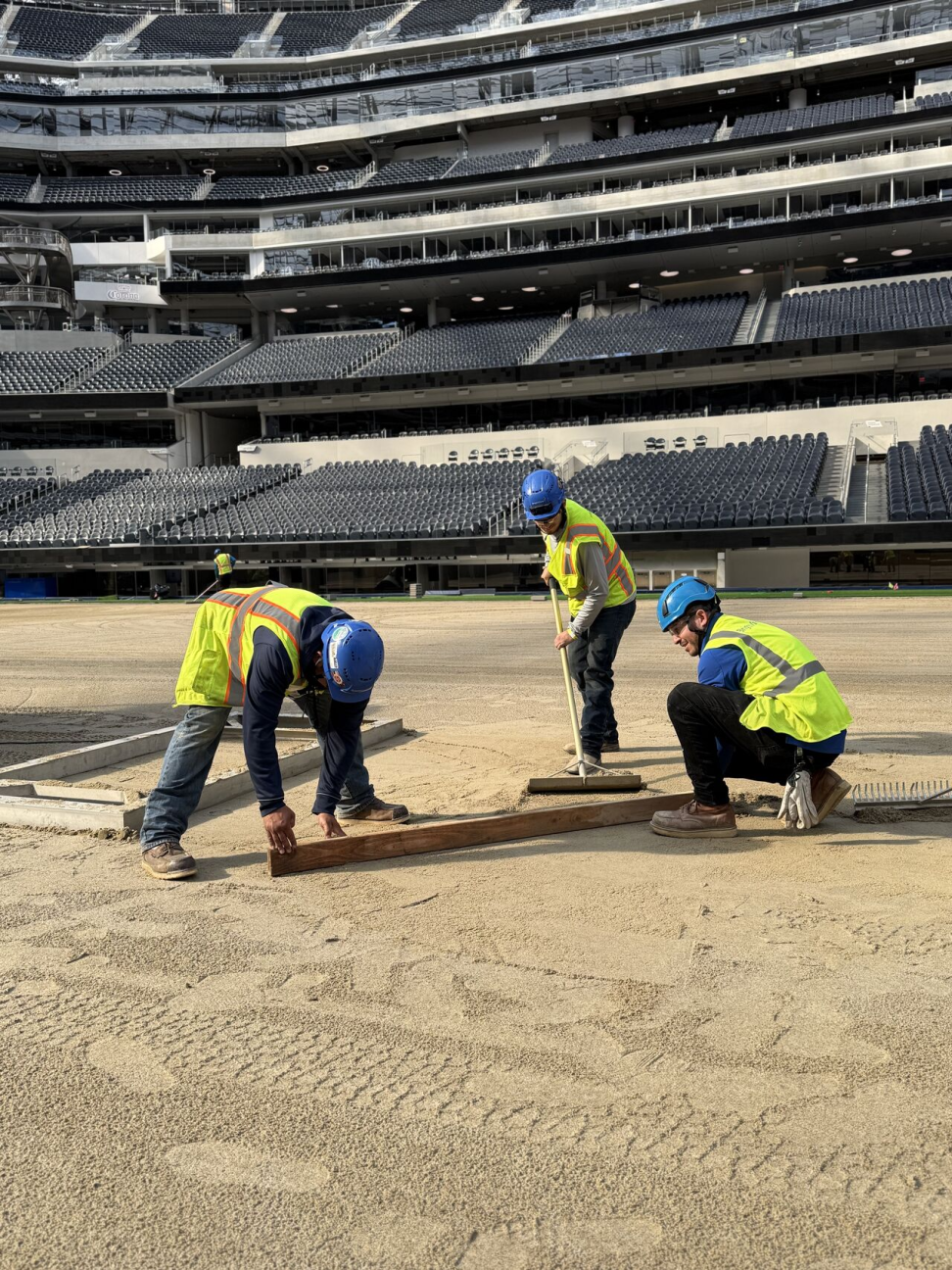 Working level new pitch surface for 2025 Concacaf Cup at SoFi Stadium